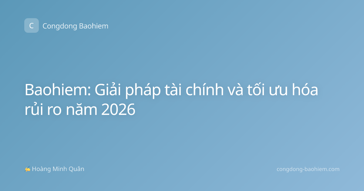 Baohiem: Giải pháp tài chính và tối ưu hóa rủi ro năm 2026